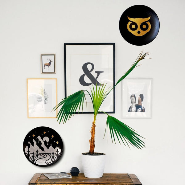 Ethereal Black | Wall Plate Set | Home Decor & Gift